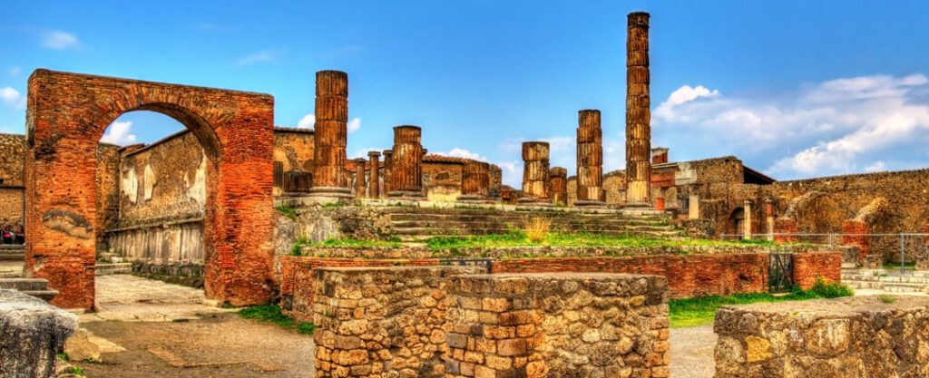 Vista de Pompeia, Itália