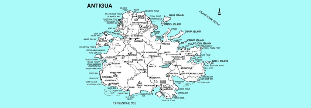 Mapa de Antígua