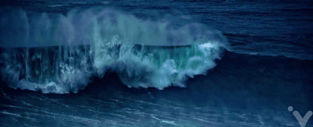 Ondas gigantes em Nazaré, Portugal