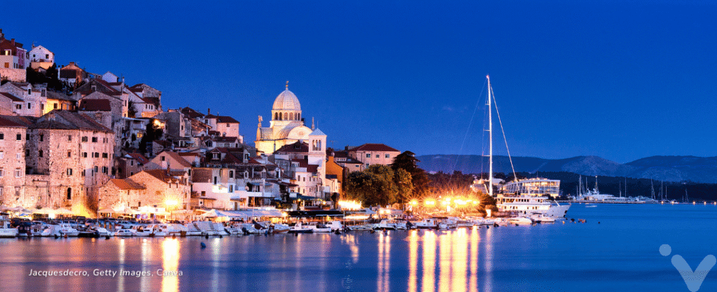 Vista de Šibenik, Croácia