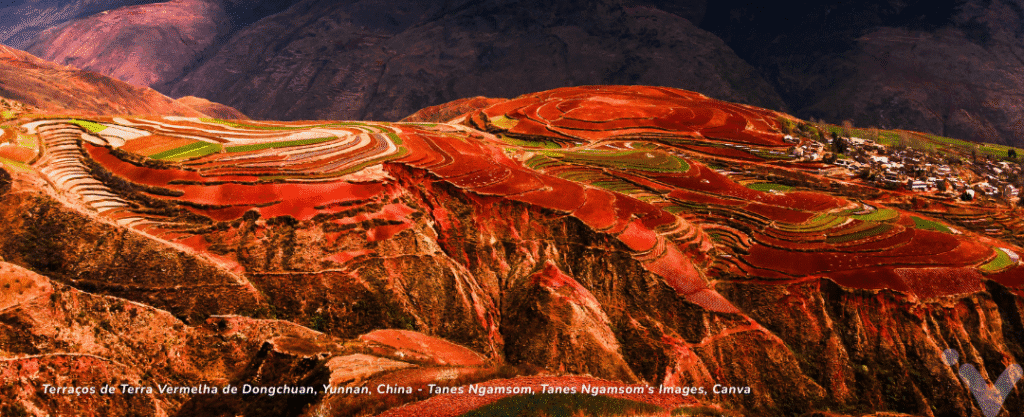 Terraços de Terra Vermelha de Dongchuan, Yunnan, China