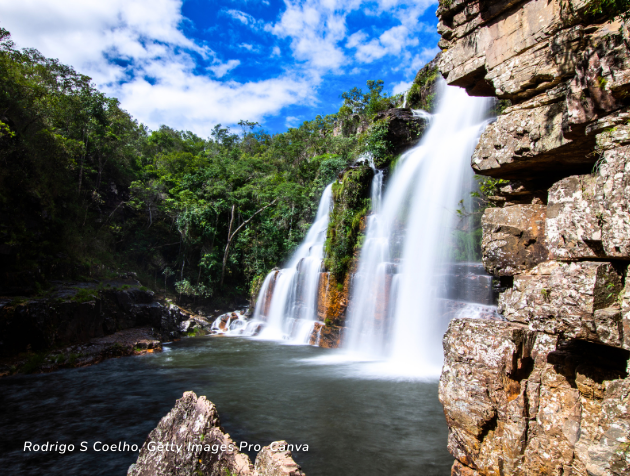 Cachoeira na Chapada dos Veadeiros, Goiás