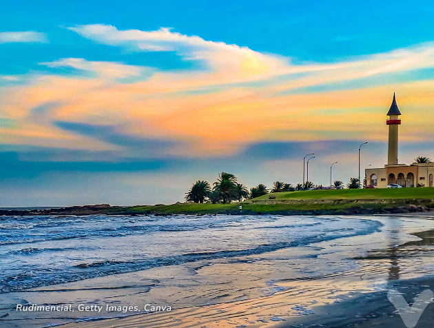 Praia em Montevidéu, Uruguai