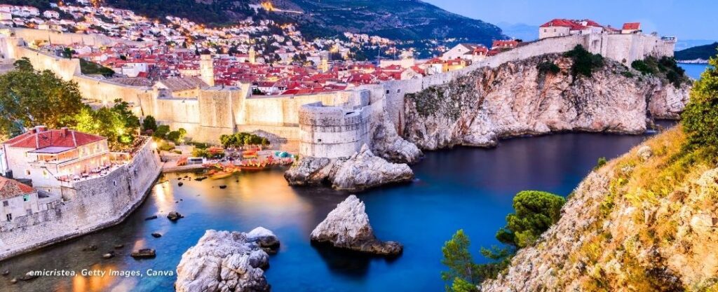 Vista de Dubrovnik, Dalmácia, Croácia