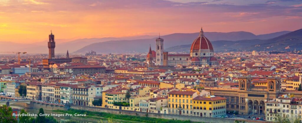 Vista de Florença, Toscana, Itália