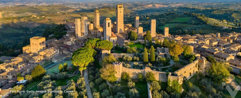Vista de San Gimignano, Toscana, Itália