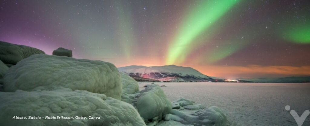 Aurora Boreal em Abisko, Suécia