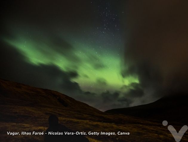 Aurora Boreal em Vagar, Ilhas Faroé