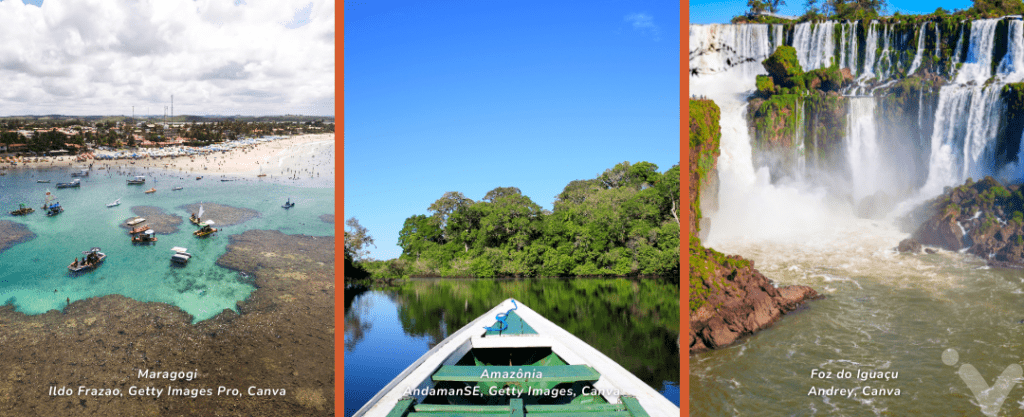Maragogi, Amazônia e Foz do Iguaçu