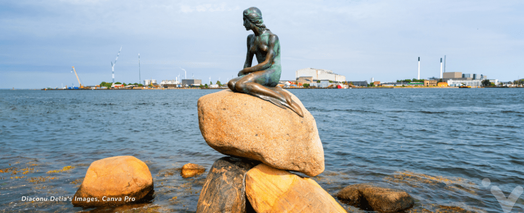 Estátua da Pequena Sereia em Copenhague, Dinamarca