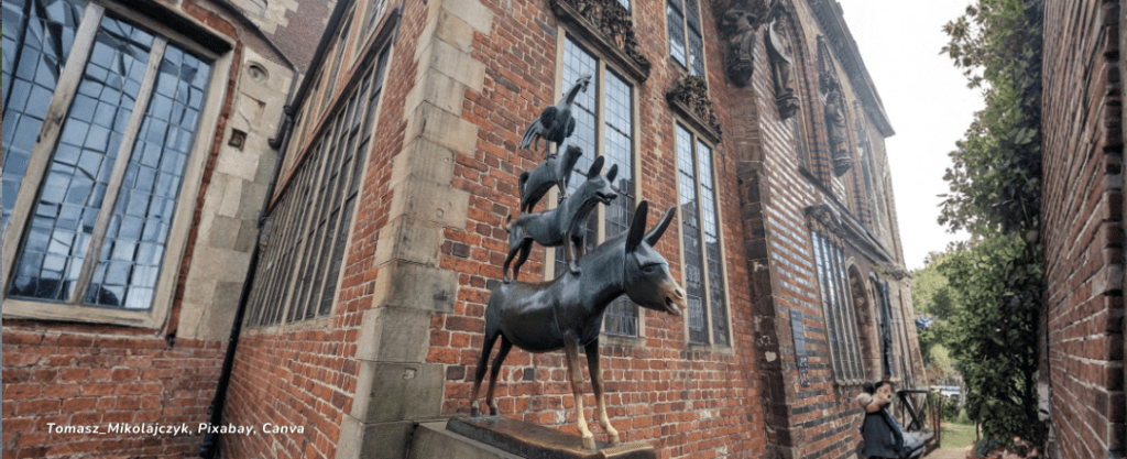 Os Músicos de Bremen em Bremen, Alemanha