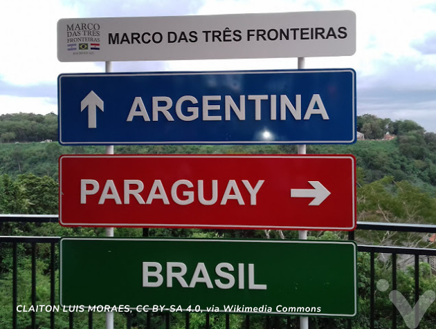 Sinalização do Marco das Três Fronteiras